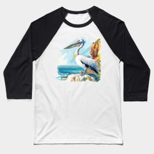 Pelican Art Baseball T-Shirt